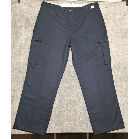 New Dickies Size 44 Flex Relaxed Fit Cargo Work Pants Black Uniform Straight Leg - Picture 2 of 16